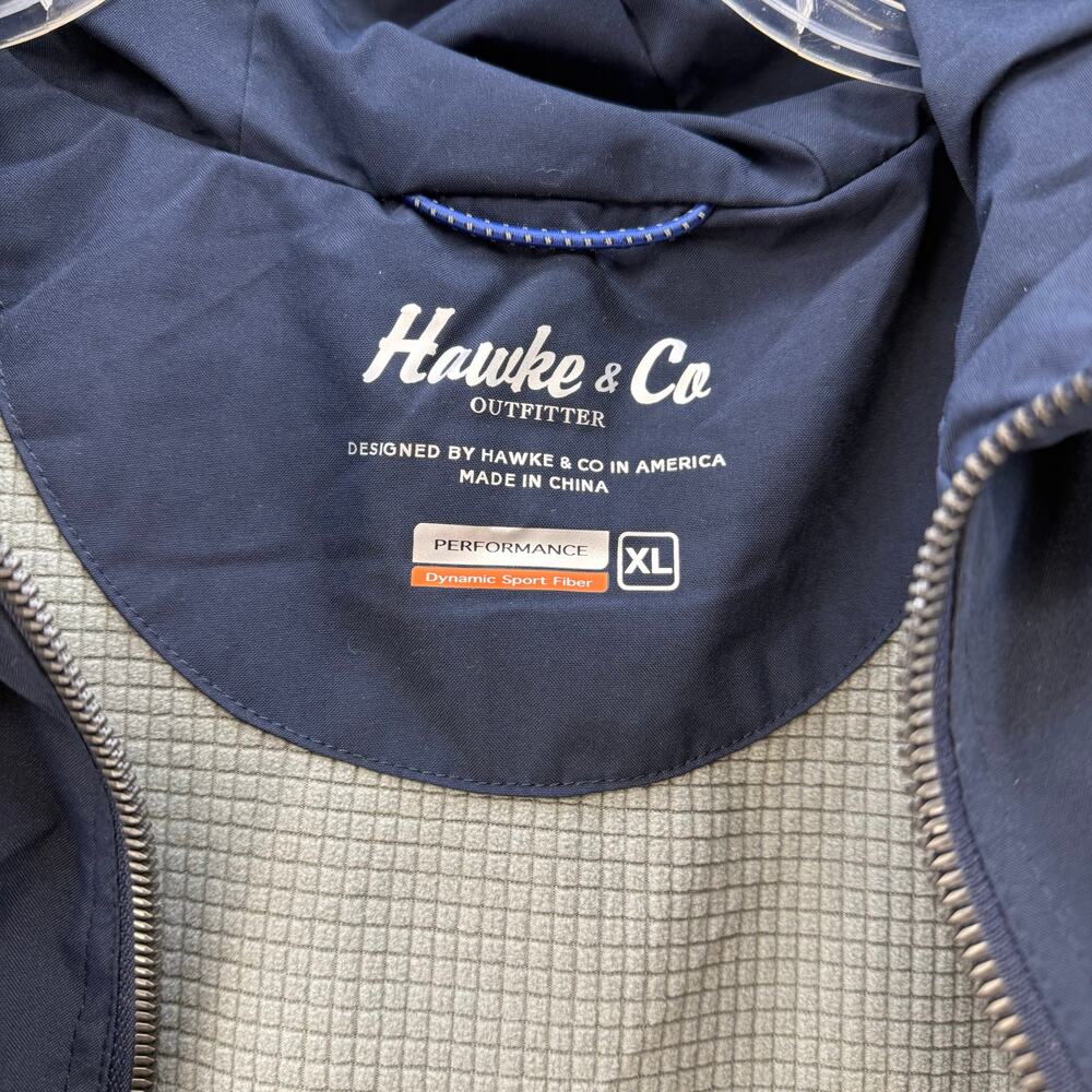 NWT Hawke & Co Outfitter Performance Jacket Men's XL Blue Grey Fleece Lined - Picture 3 of 12